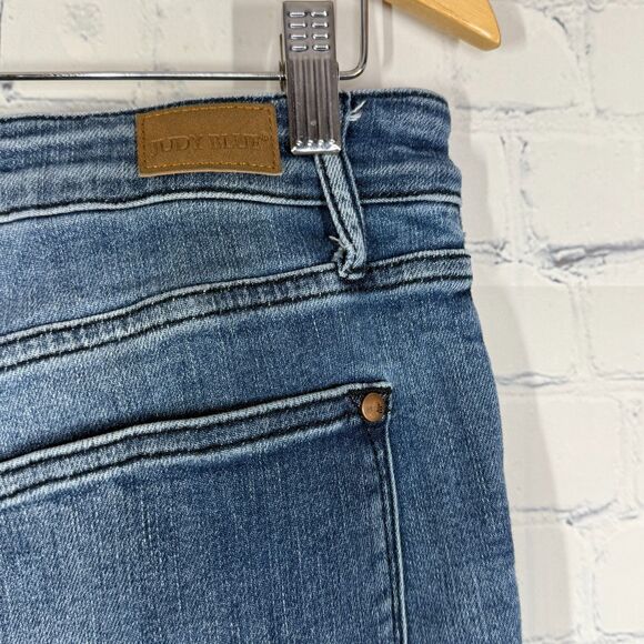 Judy Blue Skinny Fit High Rise Jeans Size 32 Blue Medium Wash Denim Stretch - Picture 5 of 15